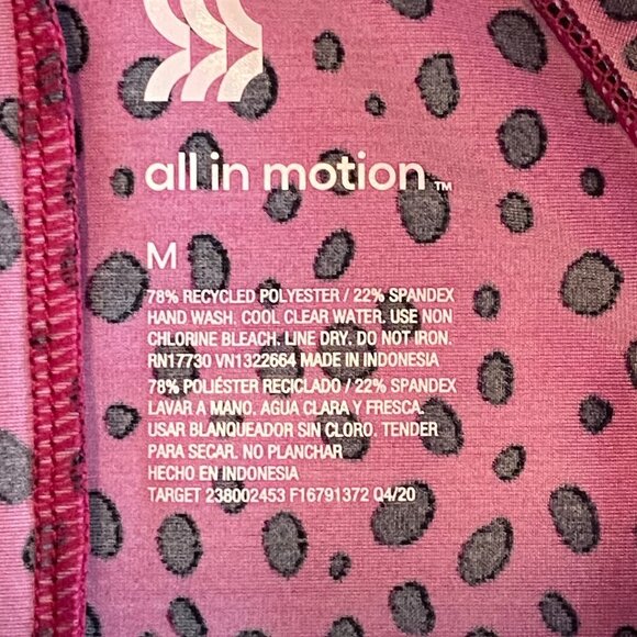 All in Motion rash guard Women's Medium pink stretch beach activewear sports - Picture 7 of 7